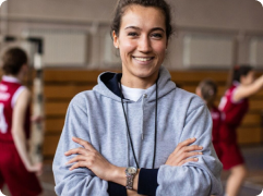 coach in een sportzaal