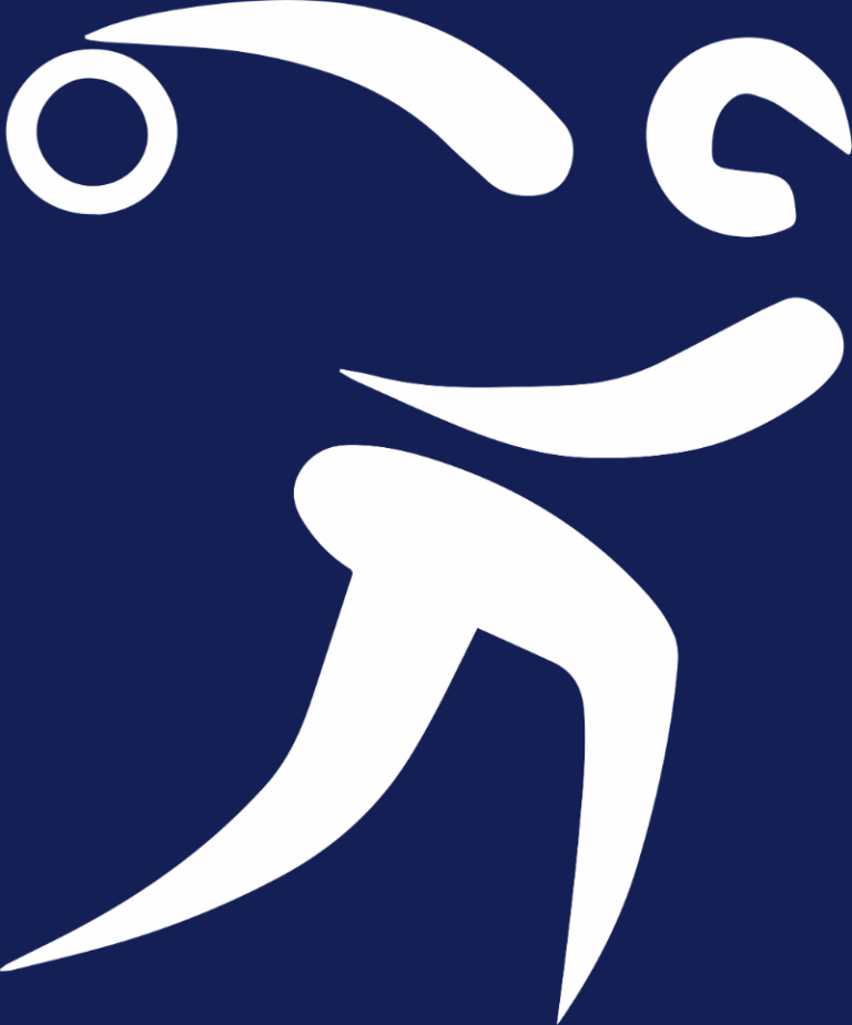 goalball logo met blauwe achtergrond